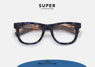 Acquista online su otticascauzillo.com il tuo nuovo occhiale da vista rettangolare in acetato RETRO SUPER FUTURE Classic Optical Blue Havana
