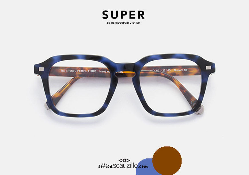 Acquista online su otticascauzillo.com il tuo nuovo occhiale da vista oversize RETRO SUPER FUTURE Numero 66 Blue havana