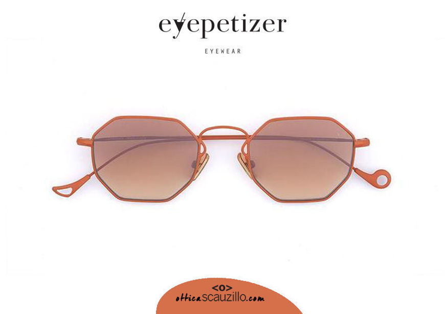 Acquista online su otticascauzillo.com il tuo nuovo occhiale da sole ottagonale in acciaio EYEPETIZER Claire col.C.13-15F arancione