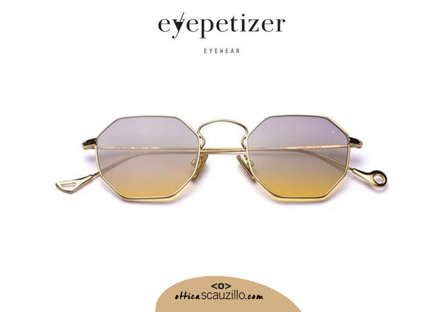 Acquista online su otticascauzillo.com il tuo nuovo occhiale da sole ottagonale in acciaio EYEPETIZER Claire col.C.4-19 oro