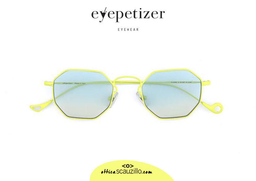 Acquista online su otticascauzillo.com il tuo nuovo occhiale da sole ottagonale in acciaio EYEPETIZER Claire col.C.12-23F verde lime