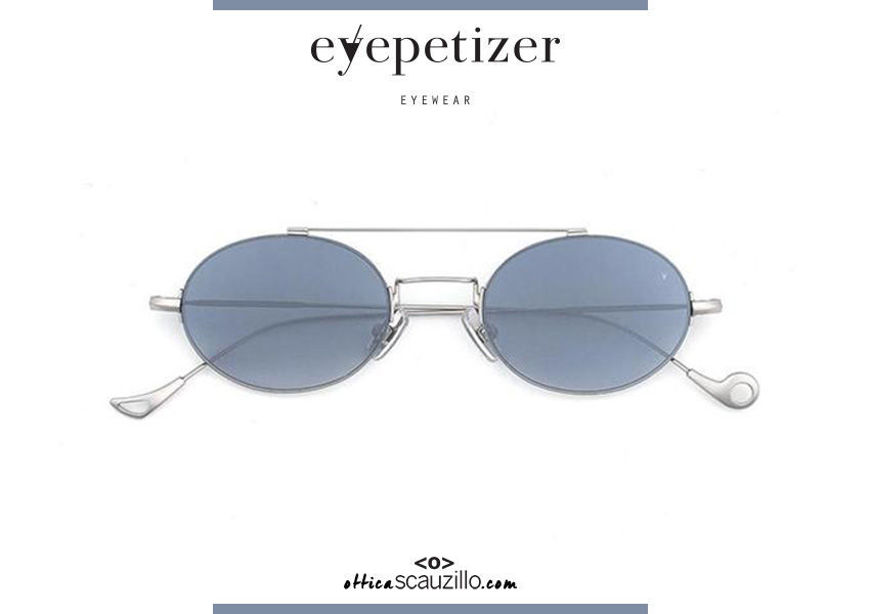 Acquista online su otticascauzillo.com il tuo nuovo occhiale da sole tondo in acciaio EYEPETIZER Celine col.C.1-26F argento matt