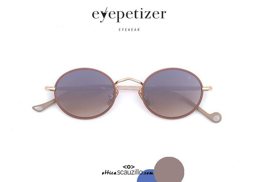 Acquista online su otticascauzillo.com il tuo nuovo occhiale da sole tondo in acciaio EYEPETIZER Deja vu UN col. C.9-E-J-18F oro rosa