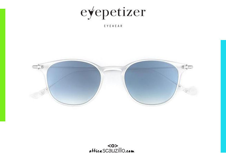Acquista online su otticascauzillo.com il tuo nuovo occhiale da sole tondo EYEPETIZER Hamptons MONTAUK col. C.F-26F cristallo e argento.