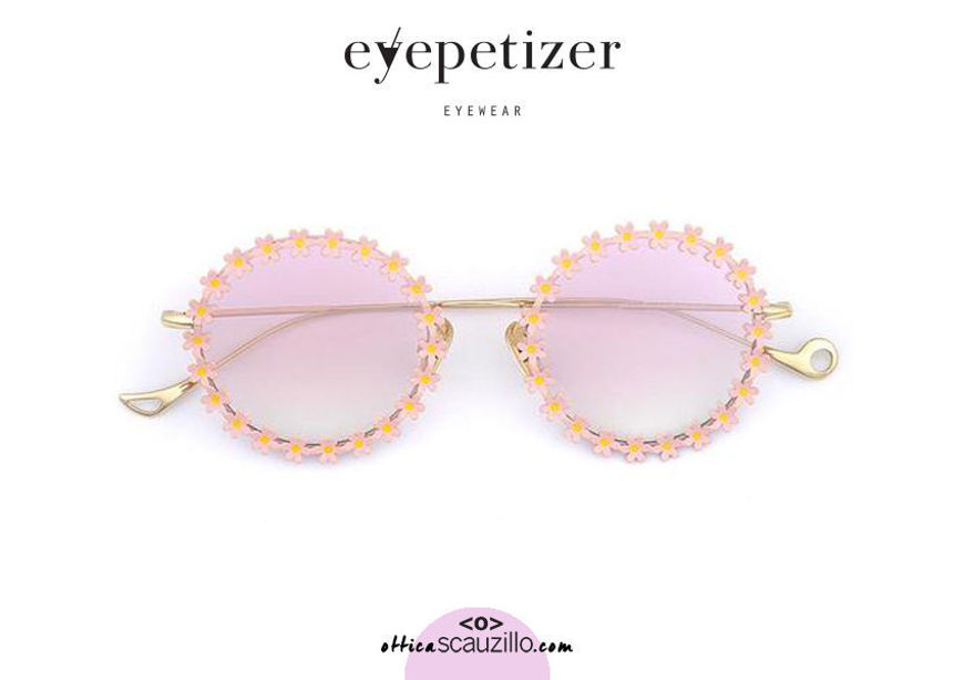 Acquista online su otticascauzillo.com il tuo nuovo occhiale da sole tondo EYEPETIZER Mon Amour LULU C.4/17-32F col. oro e rosa