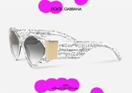 shop online nw Oversized geometric sunglasses DG4396 col. 33148G transparent graffiti otticascauzillo.com acquisto online nuovo  Occhiale da sole geometrico oversize DG4396 col. 33148G graffiti trasparente