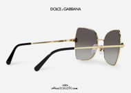 shop online new Dolce & Gabbana oversized butterfly metal sunglasses DG 2284 col.02 gold and black lenses otticascauzillo.com  acquisto online nuovo  Occhiale da sole in metallo a farfalla oversize Dolce&Gabbana DG 2284 col.02 oro e lenti nere