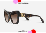 shop online new Pointed sunglasses Jennifer Lopez Dolce & Gabbana DG 4405 col. 502 brown havana otticascauzillo.com  acquisto online nuovo  Occhiale da sole a punta Jennifer Lopez Dolce&Gabbana DG 4405 col. 502 havana marrone