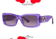 shop online new Vintage rectangular sunglasses Valentino VA 4108 col. 5213 purple otticascauzillo.com  acquisto online nuovo  Occhiale da sole rettangolare vintage Valentino VA 4108 col. 5213 viola
