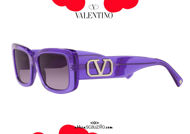 shop online new Vintage rectangular sunglasses Valentino VA 4108 col. 5213 purple otticascauzillo.com  acquisto online nuovo  Occhiale da sole rettangolare vintage Valentino VA 4108 col. 5213 viola