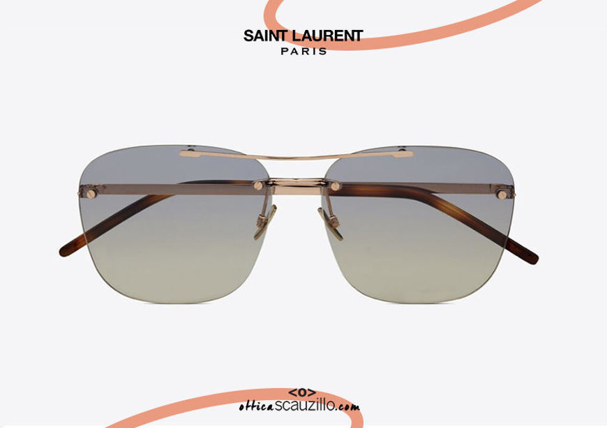 shop online new Saint Laurent rimless aviator sunglasses SL4309 col.004 gold otticascauzillo.com acquisto online nuovo  Occhiale da sole aviator glasant Saint Laurent SL4309 col.004 oro