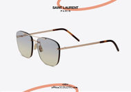 shop online new Saint Laurent rimless aviator sunglasses SL4309 col.004 gold otticascauzillo.com acquisto online nuovo  Occhiale da sole aviator glasant Saint Laurent SL4309 col.004 oro