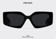 shop online new Narrow geometric sunglasses PRADA Symbole SPR 15YS col. black otticascauzillo.com acquisto online nuovo  Occhiale da sole geometrico stretto PRADA Symbole SPR 15YS col. nero