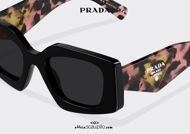 shop online new Narrow geometric sunglasses PRADA Symbole SPR 15YS col. black otticascauzillo.com acquisto online nuovo  Occhiale da sole geometrico stretto PRADA Symbole SPR 15YS col. nero
