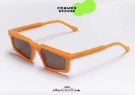 acquisto online nuovo Occhiale da sole rettangolare geometrico COMMONGROUND F2F Face to Face col. arancione su otticascauzillo.com 