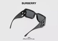 Acquista online su otticascauzillo.com il tuo nuovo occhiale da sole in acetato da sole con montatura squadrata e lettera B BURBERRY OBE4312 col. nero