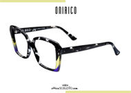 Acquista online su otticascauzillo.com il tuo nuovo occhiale da vista squadrato in acetato ONIRICO ON103 col.103 a tre colori.