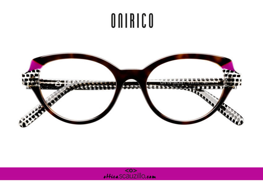 Acquista online su otticascauzillo.com il tuo nuovo occhiale da vista ovale in acetato ONIRICO ON99 col.351 a tre colori