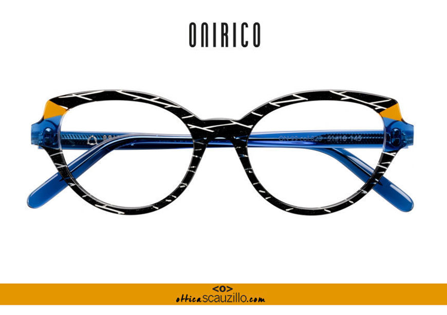 Acquista online su otticascauzillo.com il tuo nuovo occhiale da vista ovale in acetato ONIRICO ON99 col.823 a tre colori