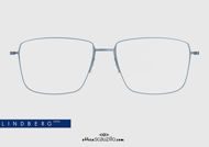 shop online new Wide square eyeglasses LINDBERG ThinTitanium 5508 col. 107 blue on otticascauzillo.com acquisto online nuovo Occhiale da vista squadrato ampio LINDBERG ThinTitanium 5508 col. 107 blu