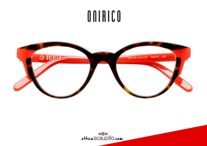 Acquista online su otticascauzillo.com il tuo nuovo occhiale da vista a farfalla in acetato ONIRICO ON95 col.337 - tartarugato e rosso