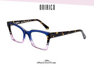 Acquista online su otticascauzillo.com il tuo nuovo occhiale da vista squadrato in acetato ONIRICO ON90 col.902 blu, nero e tartarugato