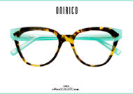 Acquista online su otticascauzillo.com il tuo nuovo occhiale da vista a farfalla in acetato ONIRICO ON93 col.044 tartarugato e verde acqua