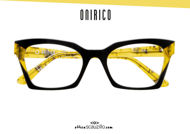 Acquista online su otticascauzillo.com il tuo nuovo occhiale da vista squadrato in acetato ONIRICO ON90 col.002 nero e giallo
