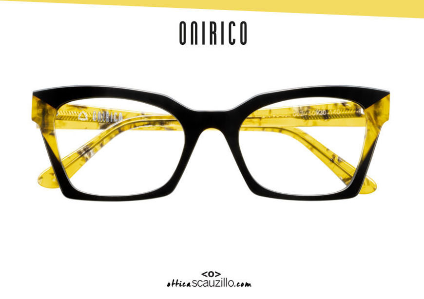 Acquista online su otticascauzillo.com il tuo nuovo occhiale da vista squadrato in acetato ONIRICO ON90 col.002 nero e giallo
