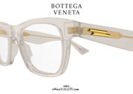 shop online new Wayfarer eyeglasses Bottega Veneta BV 1120 col.003 transparent beige on otticascauzillo.com acquisto online nuovo  Occhiale da vista wayfarer Bottega Veneta BV1120 col.003 trasparente beige