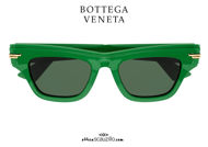 shop online new Thick soft cat eye sunglasses Bottega Veneta BV 1122 col.004 green on otticascauzillo.com acquisto online nuovo  Occhiale da sole soft cat eye spesso Bottega Veneta BV 1122 col.004 verde