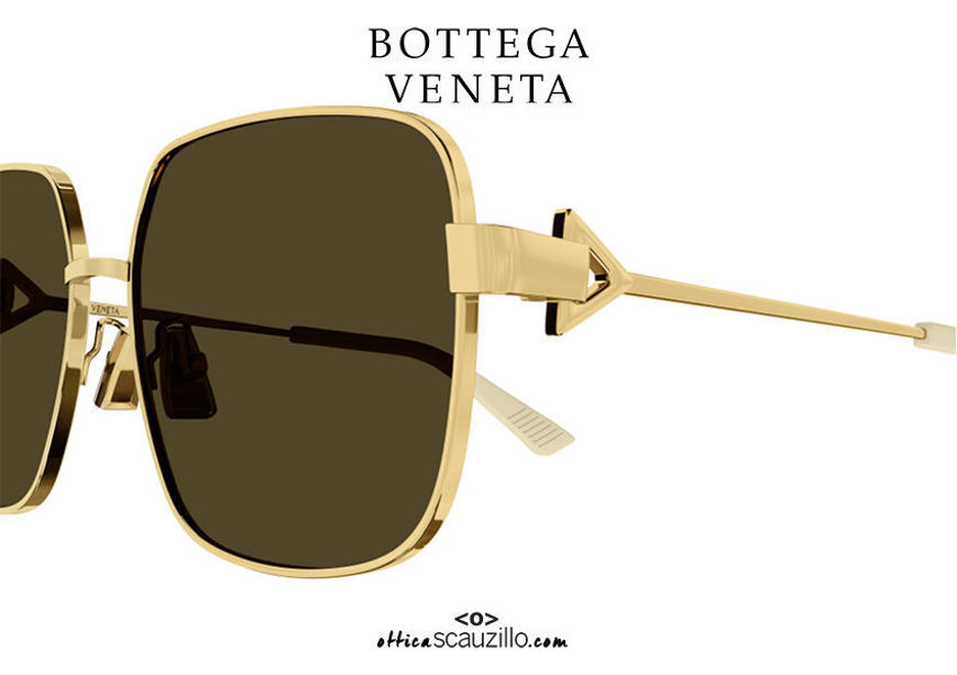 shop online new Oversized square metal sunglasses Bottega Veneta BV 1199 col.001 gold on otticascauzillo.com acquisto online nuovo Occhiale da sole metallo quadrato oversize Bottega Veneta BV 1199 col.001 oro