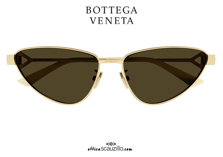 shop online new Bottega Veneta BV 1186 narrow cat eye metal sunglasses col.001 gold on otticascauzillo.com acquisto online nuovo  Occhiale da sole metallo cat eye stretto Bottega Veneta BV 1186 col.001 oro