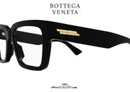 shop online new Oversized square eyeglasses Bottega Veneta BV 1153 col.001 black on otticascauzillo.com acquisto online nuovo  Occhiale da vista quadrato oversize Bottega Veneta BV 1153 col.001 nero