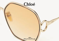  Acquista online su otticascauzillo.com il tuo nuovo occhiale da sole a squadrati metallo Petite Austine Chloè col. 0146 oro e avana