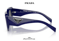 shop online new Oversized geometric sunglasses PRADA SPR 14ZS col. blue marble on otticascauzillo.com acquisto online nuovo Occhiale da sole geometrico oversize PRADA SPR 14ZS col. blu marmo