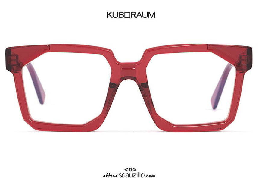 shop online new KUBORAUM Mask K30 BD oversized square red eyeglasses on otticascauzillo.com acquisto online nuovo Occhiale da vista quadrato oversize KUBORAUM Mask K30 BD rosso