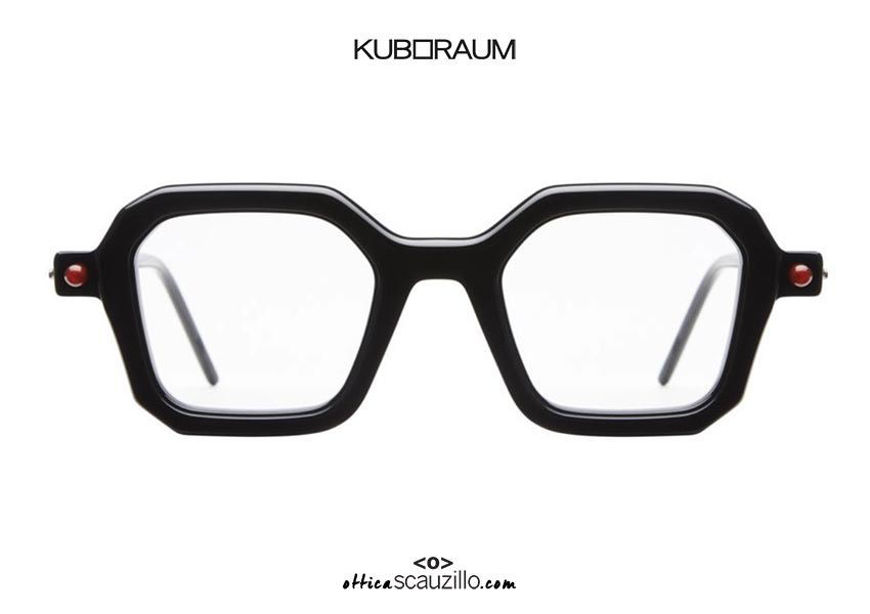 shop online new KUBORAUM Mask P9 BS wide square sunglasses in shiny black on otticascauzillo.com acquisto online nuovo Occhiale da sole squadrato ampio KUBORAUM Mask P9 BS nero lucido