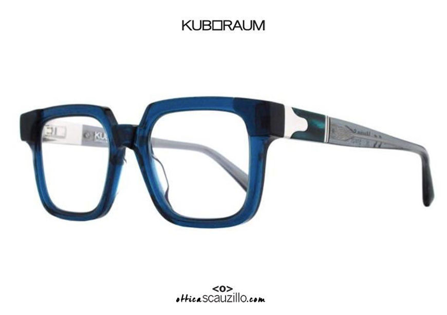 shop online new KUBORAUM Mask S4 IK gray blue square rectangular eyeglasses on otticascauzillo.com acquisto online nuovo Occhiale da vista squadrato rettangolare KUBORAUM Mask S4 IK grigio blu