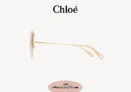 Acquista online su otticascauzillo.com il tuo nuovo occhiale da sole squadrato metallo Joni Chloè col. 0092 oro, corallo blu