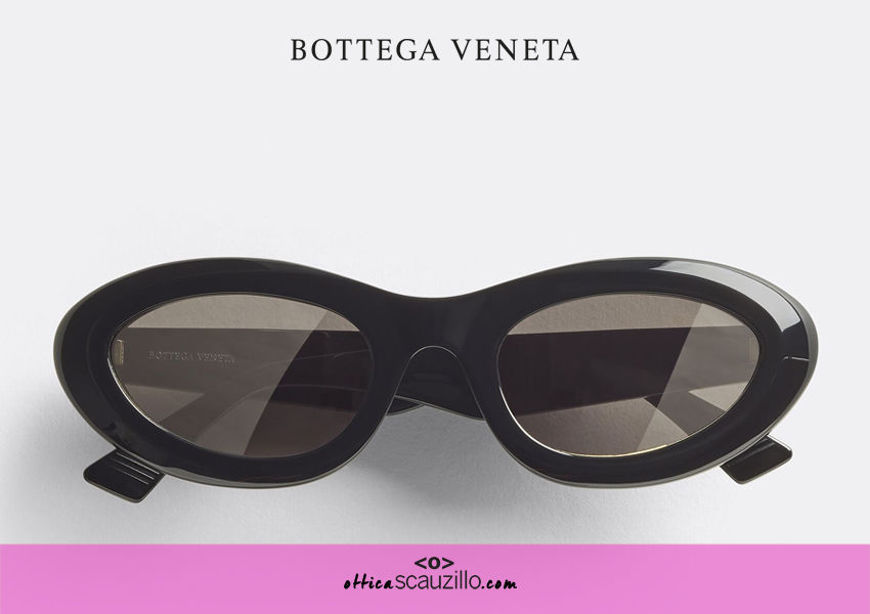 Acquista online su otticascauzillo.com il tuo nuovo occhiale da sole rotondo bombe Bottega Veneta 1191 col.nero