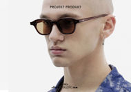 shop online new Projekt Produkt RS3 vintage square sunglasses col. Brown on otticascauzillo.com acquisto online nuovo Occhiale da sole quadrato vintage Projekt Produkt RS3 col. marrone