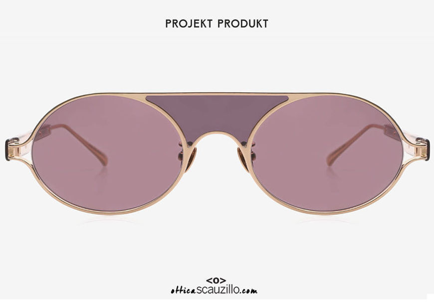shop online new Oval metal sunglasses Projekt Produkt SCCC1 col. rose gold purple lenses on otticascauzillo.com acquisto online nuovo  Occhiale da sole metallo ovale Projekt Produkt SCCC1 col. oro rosa lenti viola