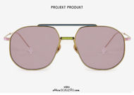 shop online new Metal sunglasses Projekt Produkt AU10 col. pink green blue gold on otticascauzillo.com acquisto online nuovo Occhiale da sole metallo Projekt Produkt AU10 col. oro blu verde rosa