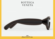 shop online new Bottega Veneta HEM BV 1211 col. rubberized oval sunglasses black brown on otticascauzillo.com acquisto online nuovo Occhiale da sole ovale gommato Bottega Veneta HEM BV 1211 col. nero / marrone