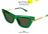 shop onlin new Pointed cat eye sunglasses Bottega Veneta BV 1241 col.003 green on otticascauzillo.com acquisto online nuovo Occhiale da sole cat eye a punta Bottega Veneta BV 1241 col.003 verde