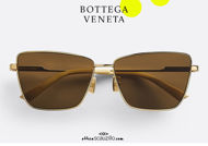 shop online new Bottega Veneta BV 1223 col.002 gold oversized metal sunglasses on otticascauzillo.com acquisto online nuovo Occhiale da sole metallo oversize Bottega Veneta BV 1223 col.002 oro