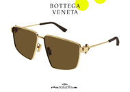 shop online new Bottega Veneta BV 1223 col.002 gold oversized metal sunglasses on otticascauzillo.com acquisto online nuovo Occhiale da sole metallo oversize Bottega Veneta BV 1223 col.002 oro