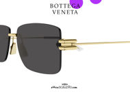 shop online new Bottega Veneta BV 1126 col.002 gold rimless square sunglasses on otticascauzillo.com acquisto online nuovo Occhiale da sole senza montatura Bottega Veneta BV 1126 col.002 oro
