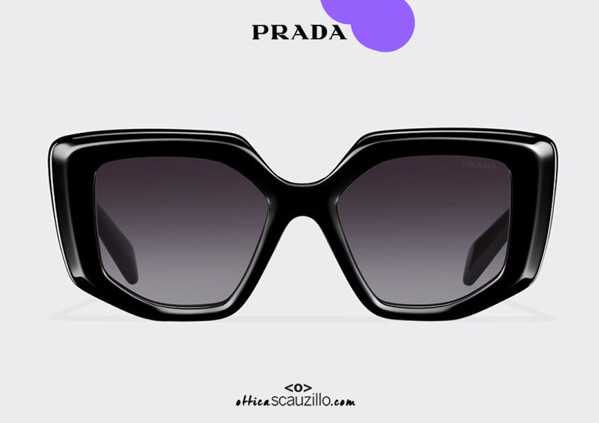 shop online new Oversized geometric sunglasses PRADA SPR 14ZS col. black on otticascauzillo.com  acquisto online nuovo Occhiale da sole geometrico oversize PRADA SPR 14ZS col. nero